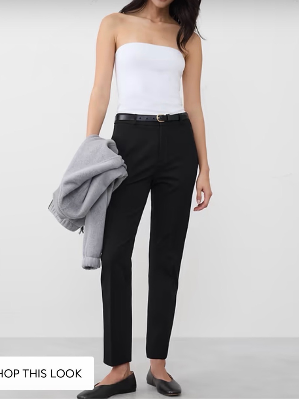 NWOT Banana Republic Sloan crop Black 12